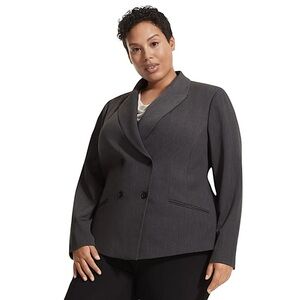 M.M. LAFLEUR Roxane Blazer - Light Twill in Charcoal size +3 NWT